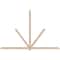 Ekena Millwork Kennewick Smooth Timber Gable Bracket, Douglas Fir, 108"W x 72"H x 1 1/2"D x 3 1/2"F, 16/12 Pitch GBW108X72X0204KEN00SDF - alternate 1